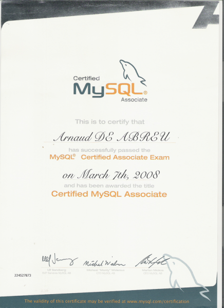 MySQL Associate